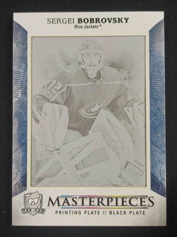 2017/2018 Upper Deck The Cup Masterpieces Printing Plate Black Framed CUP-25 Sergei Bobrovsky Paralel 01/01