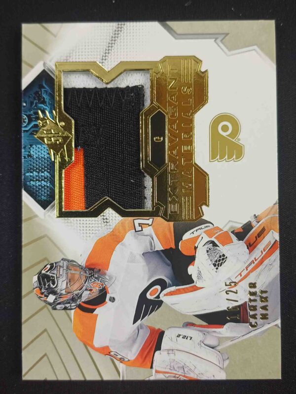 2021/2022 Upper Deck SPx Extravagant Materials Premium EM-CH Carter Hart Jersey 16/25