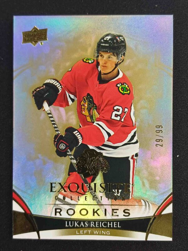 2022/2023 Upper Deck Black Diamond Exquisite Collection Gold R-LR Lukas Reichel Paralel 29/99