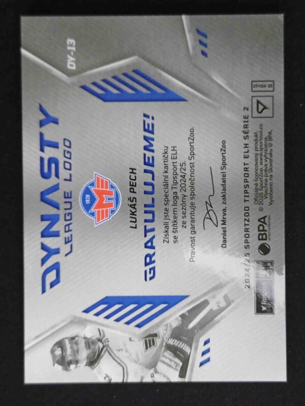 2024/2025 Sportzoo Serie 2 Dynasty DY-13 Lukáš Pech Logo 27/35 - Image 2
