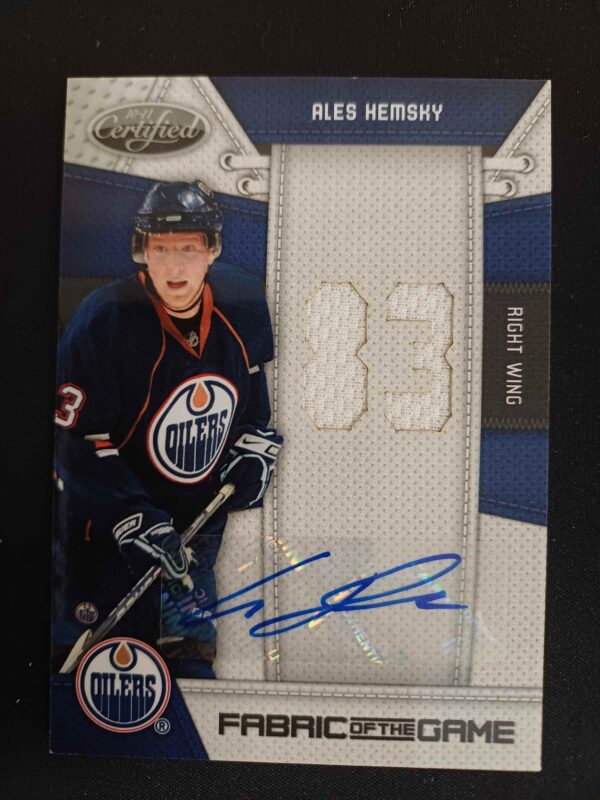 2010/2011 Panini Certified Fabric of the Game AH Ales Hemsky AUTO Jersey 21/25