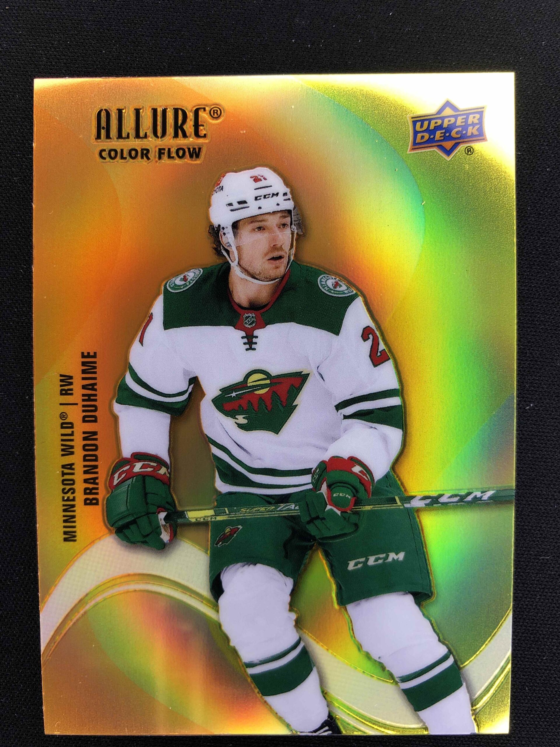2022/2023 Upper Deck Allure Color Flow - Orange Yellow SF-17 Brandon Duhaime Paralel