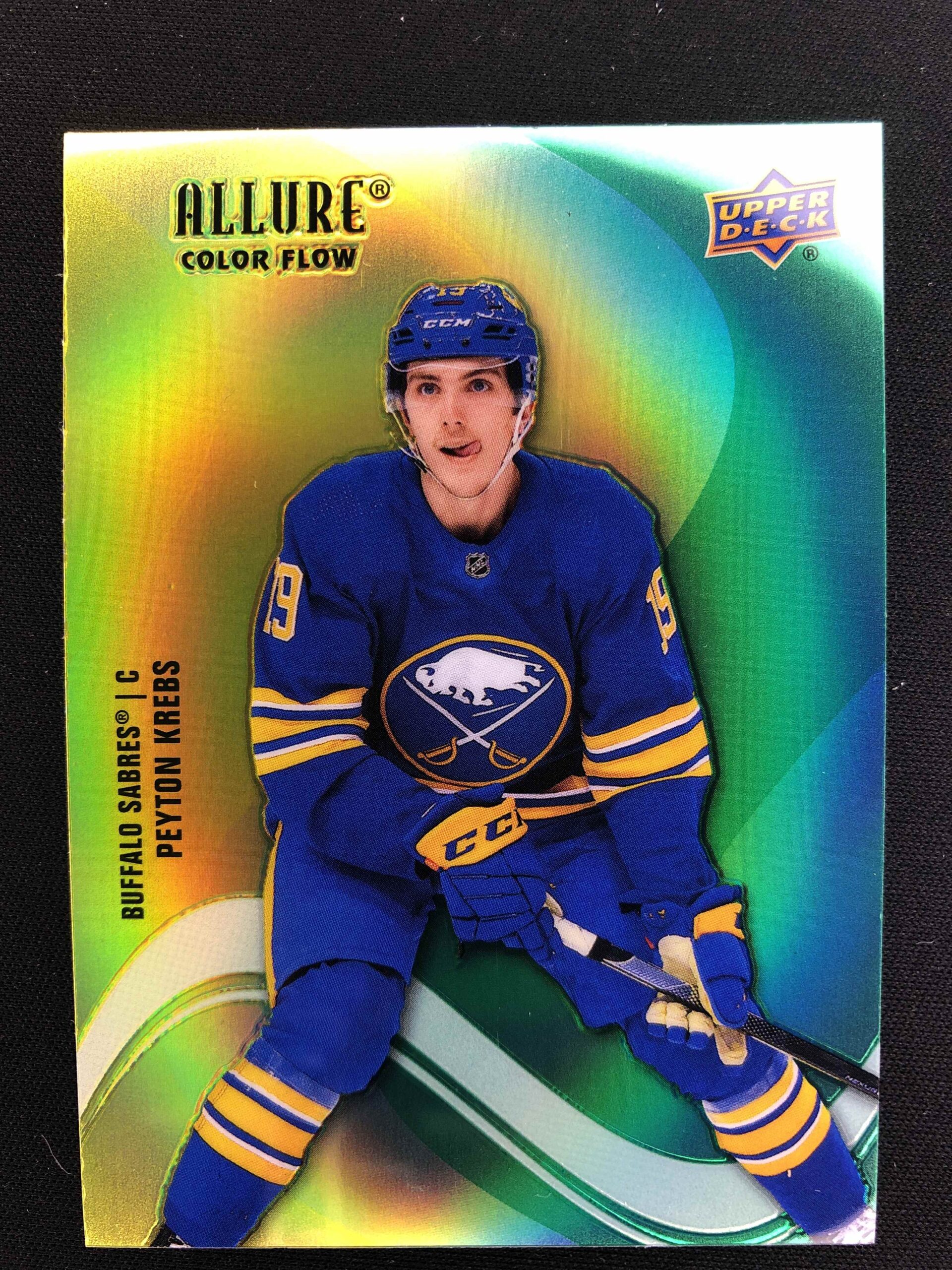2022/2023 Upper Deck Allure Color Flow - Yellow Green SF-59 Peyton Krebs Paralel