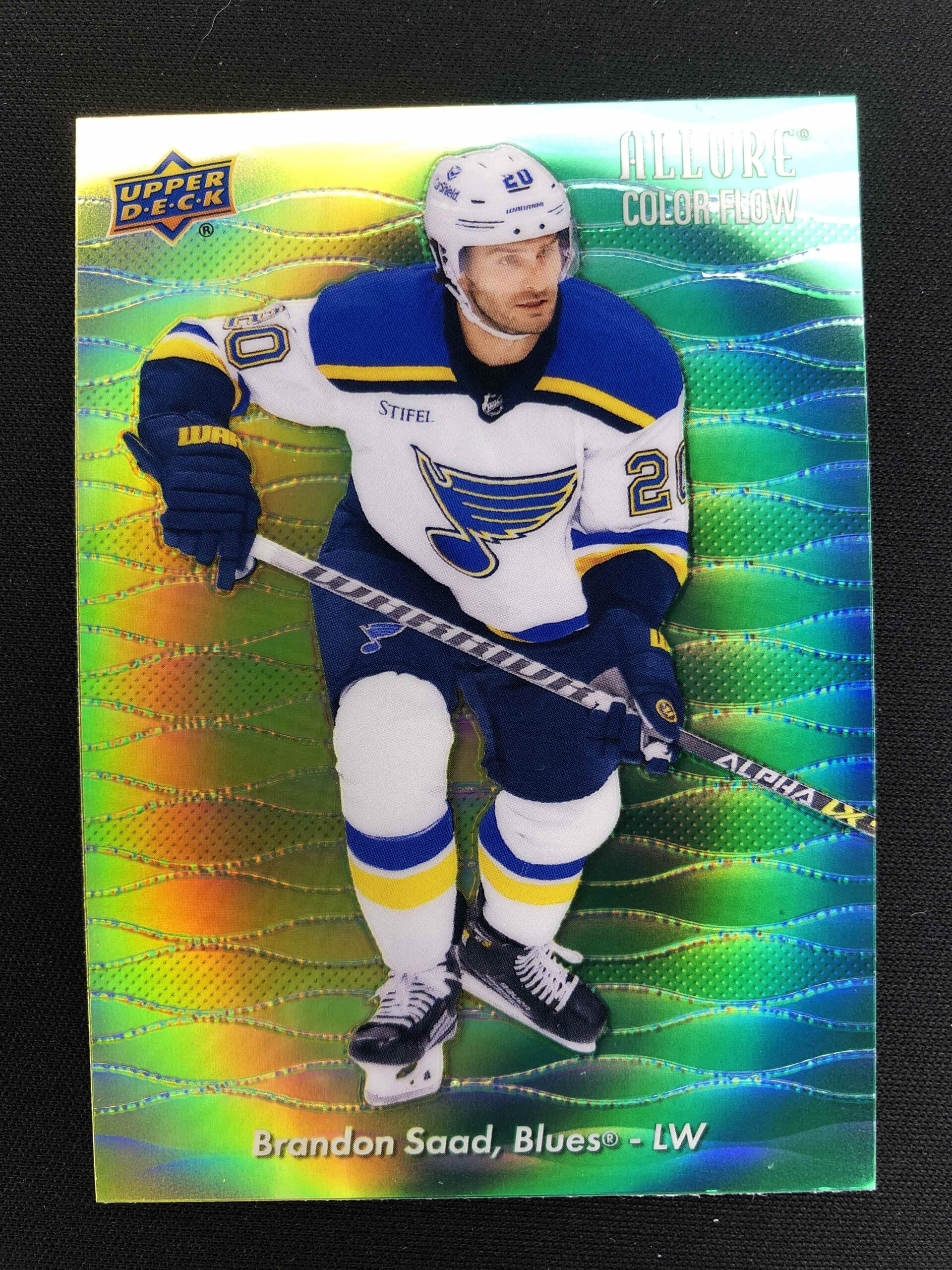 2023/2024 Upper Deck Allure Color Flow - Yellow Green CF-30 Brandon Saad Paralel