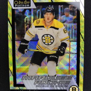2023/2024 Upper Deck OPC Platinum Neon Yellow Surge Marquee Rookie 224 Mason Lohrei Paralel