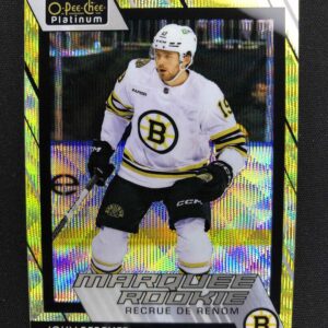 2023/2024 Upper Deck OPC Platinum Neon Yellow Surge Marquee Rookie 256 John Beecher Paralel