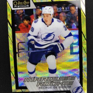 2023/2024 Upper Deck OPC Platinum Neon Yellow Surge Marquee Rookie 282 Waltteri Merela Paralel