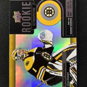 2022/2023 Upper Deck Series 1 Rookie Retrospective RR-10 Jeremy Swayman Inzert