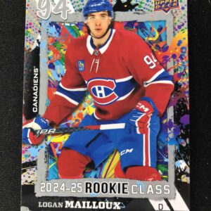 2024/2025 Upper Deck Series 1 Rookie Commemorative Class RC-14 Logan Mailloux Inzert
