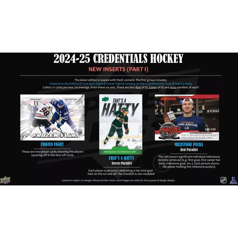 2024/25 Upper Deck Credentials Hockey hobby box - Obrázek 4