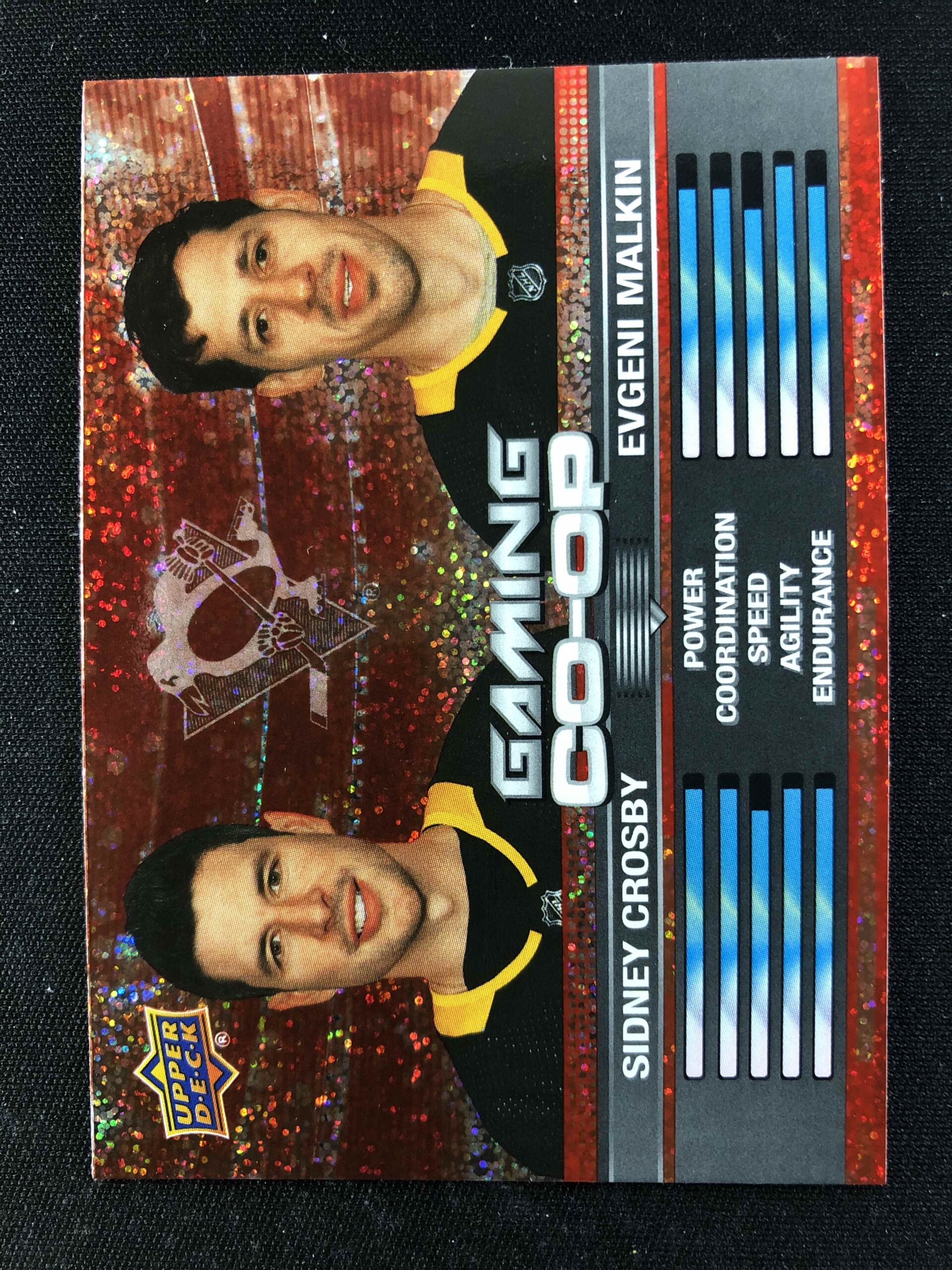 2024/2025 Upper Deck Series 1 Gaming Co-op Speckled CGO-4 Sidney Crosby, Evgeni Malkin Inzert