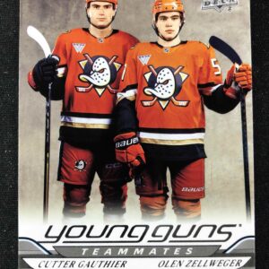 2024/2025 Upper Deck Series 2 Young Guns 498 Cutter Gauthier, Olen Zellweger Inzert