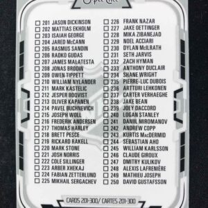 2025/2026 Upper Deck O-Pee-Chee Base 300 Checklist