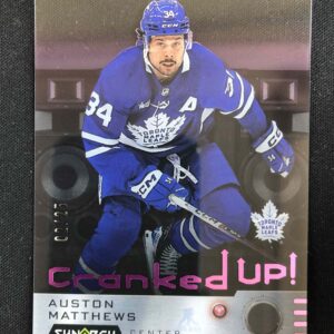 2023/2024 Upper Deck Synergy Cranked Up! Pink CR-AM Auston Matthews Inzert 02/25