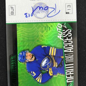 2024/2025 Upper Deck Credentials 2023/2024 Update Horizontal Debut Ticket Access Green DTAAH-LR Lukas Rousek AUTO 5/5