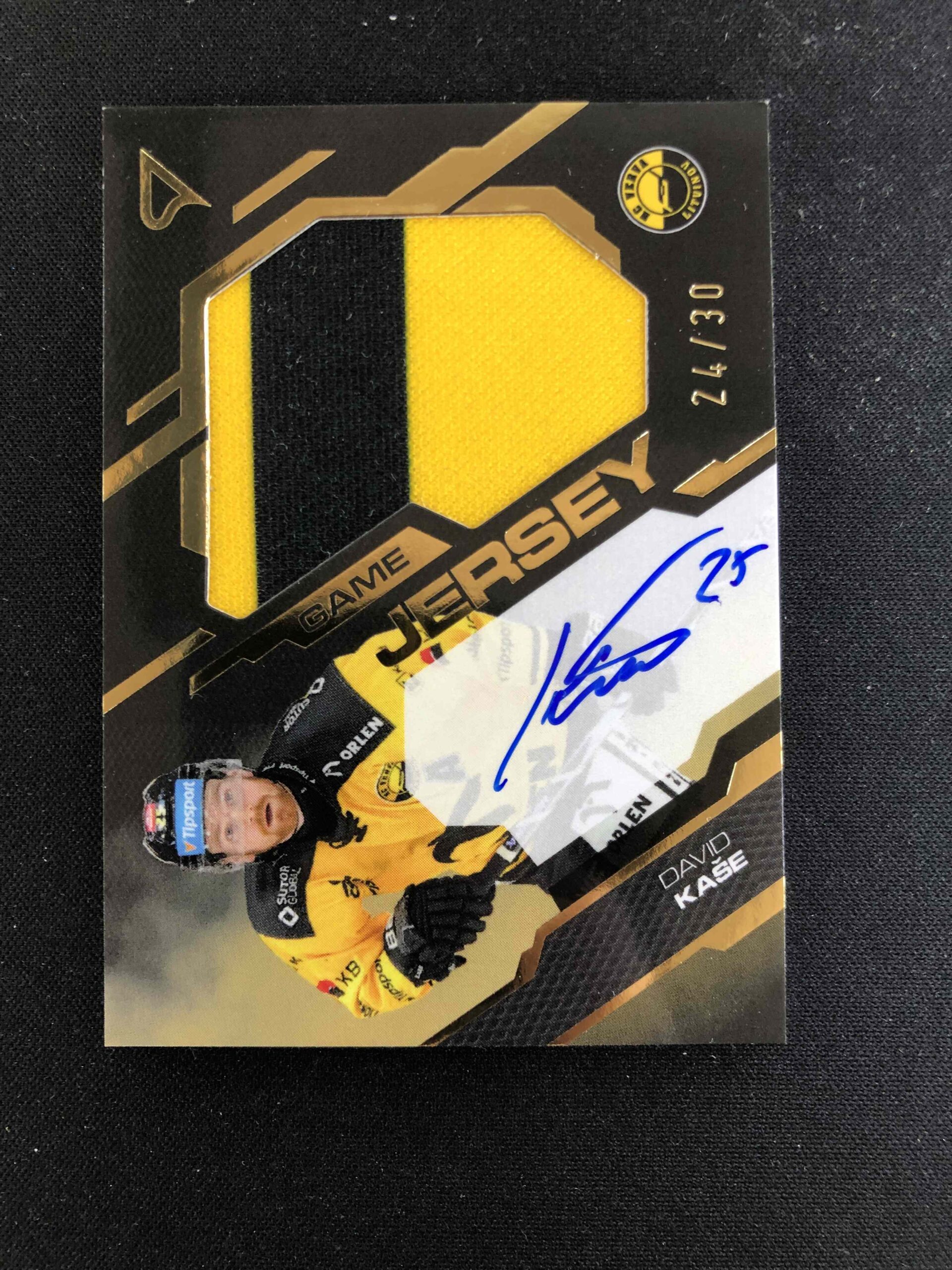 2025/2026 Sportzoo Serie 2 Game Jersey Gold AUTO GJS-DK David Kaše AUTO Jersey 24/30