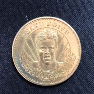 1996/1997 Pinnacle Mint Collection Brass 9 Saku Koivu Coin