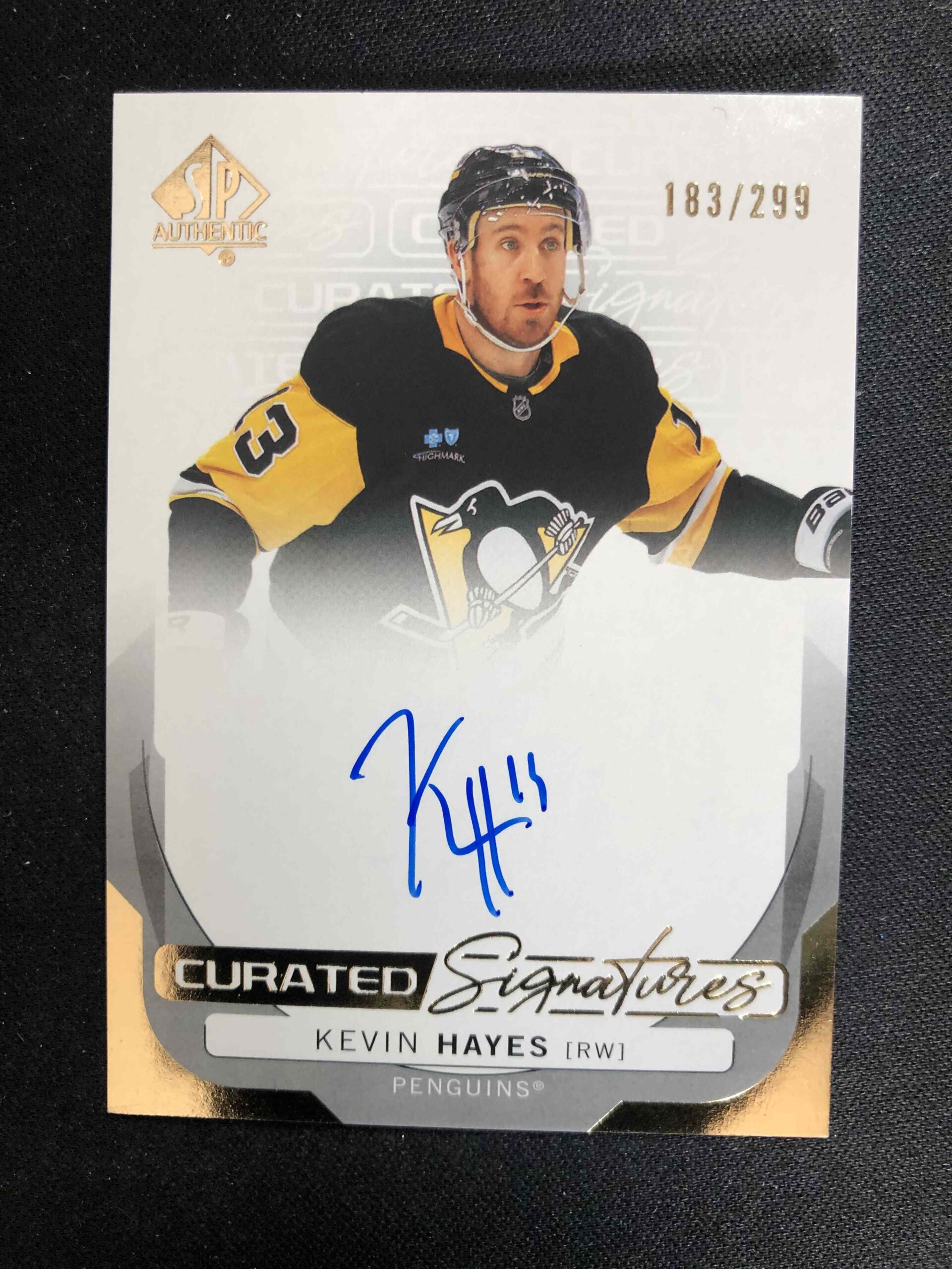 2024/2025 Upper Deck SP Authentic Curated Signatures SPC-KH Kevin Hayes AUTO 183/299