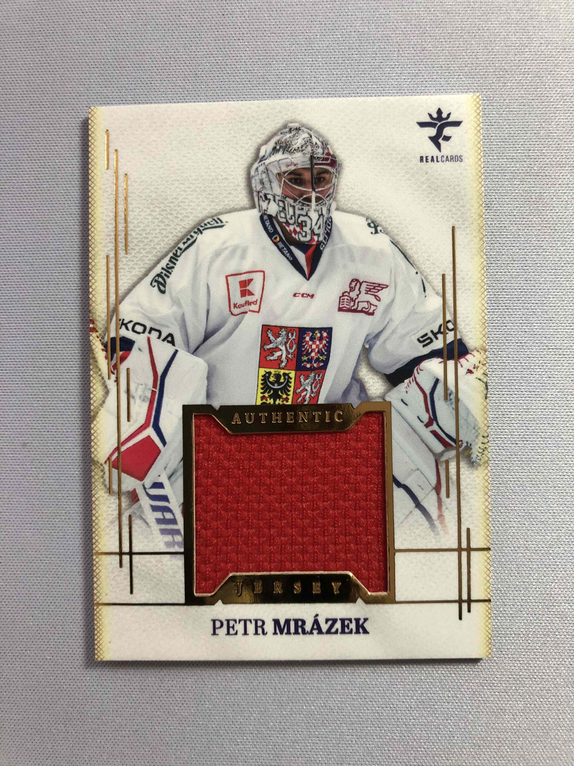 2025/2026 Real Cards Series 1 Authentic Jersey Gold AJ-17 Petr Mrázek Jersey 07/19