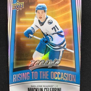 2025/2026 Upper Deck MVP Rising to the Occasion RO-24 Macklin Celebrini Inzert