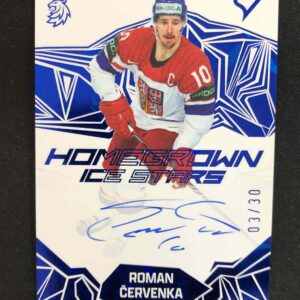 2025 Sportzoo Hokejové Česko Homegrown Ice Stars Blue HSS-RC Roman Červenka AUTO 03/30