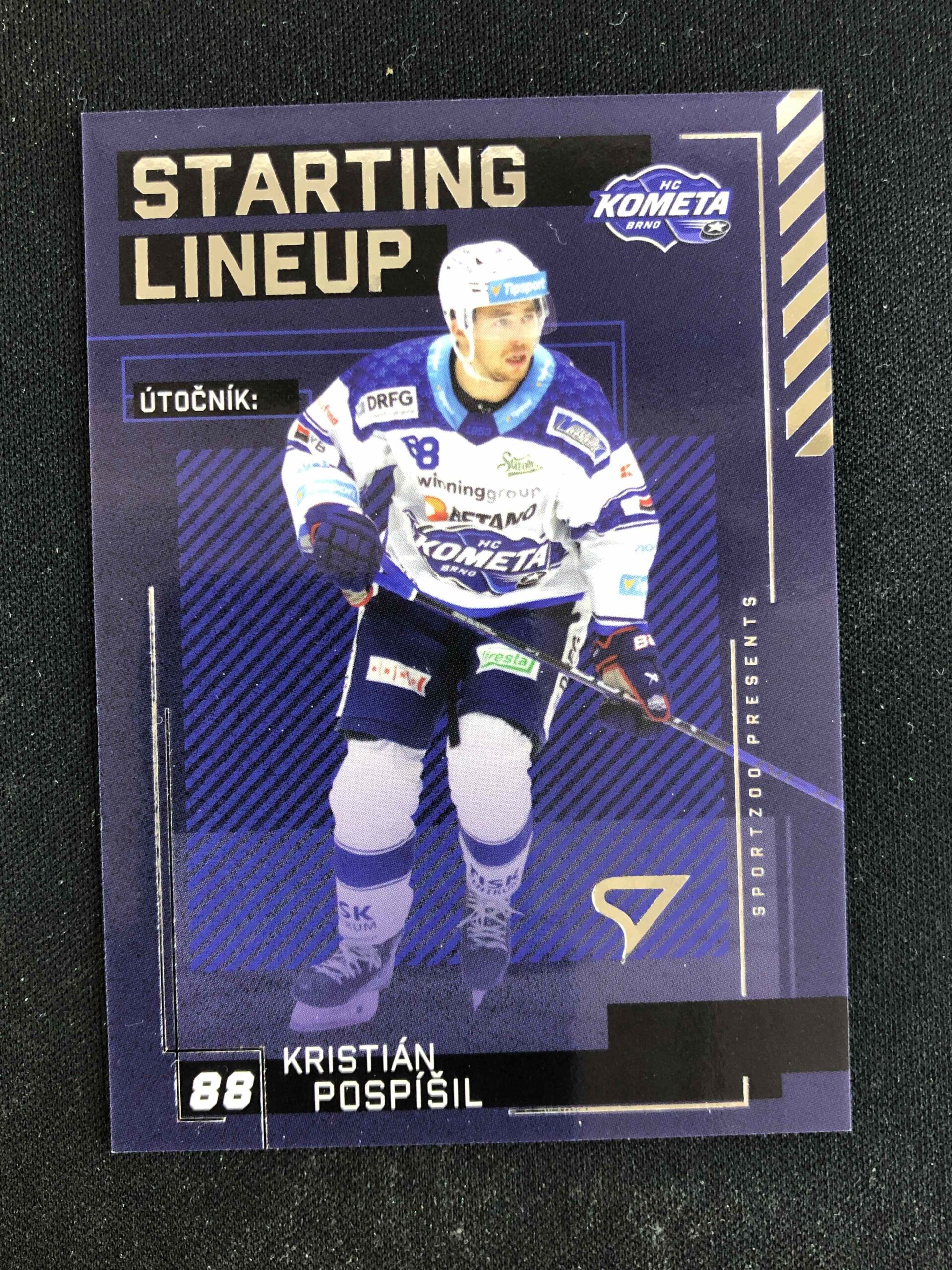 2023/2024 Sportzoo Serie 2 Starting Lineup SL-42 Kristián Pospíšil Inzert