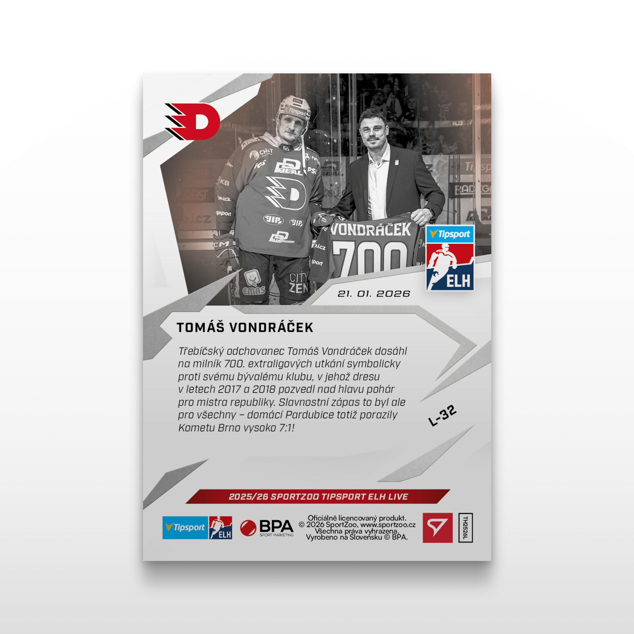 2025/2026 Sportzoo Live Base L-32 Tomáš Vondráček /136 - Obrázek 2