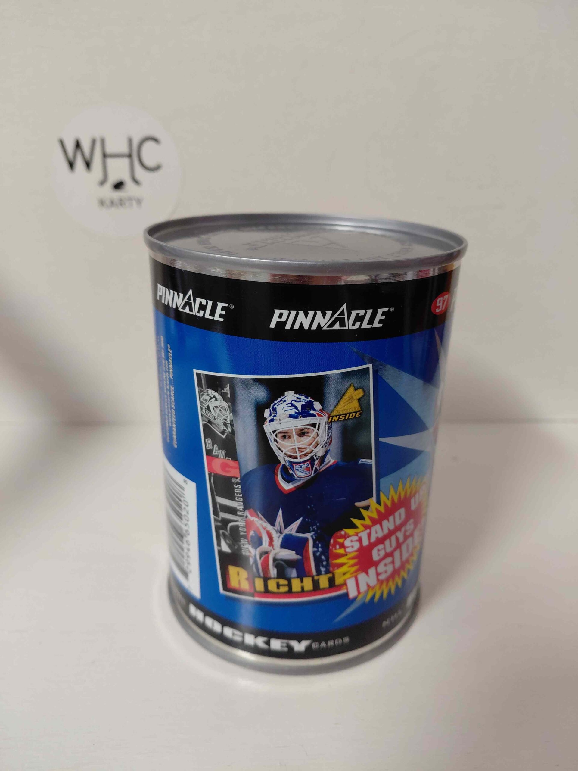 1997/1998 Pinnacle Inside Hockey JUMBO TIN CAN Plechovka - Mike Richter