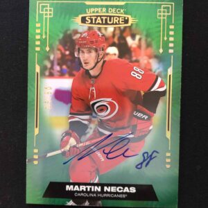 2021/2022 Upper Deck Stature Green Autographs 96 Martin Nečas AUTO 19/50