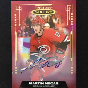 2021/2022 Upper Deck Stature Red Autographs 96 Martin Nečas AUTO 24/25
