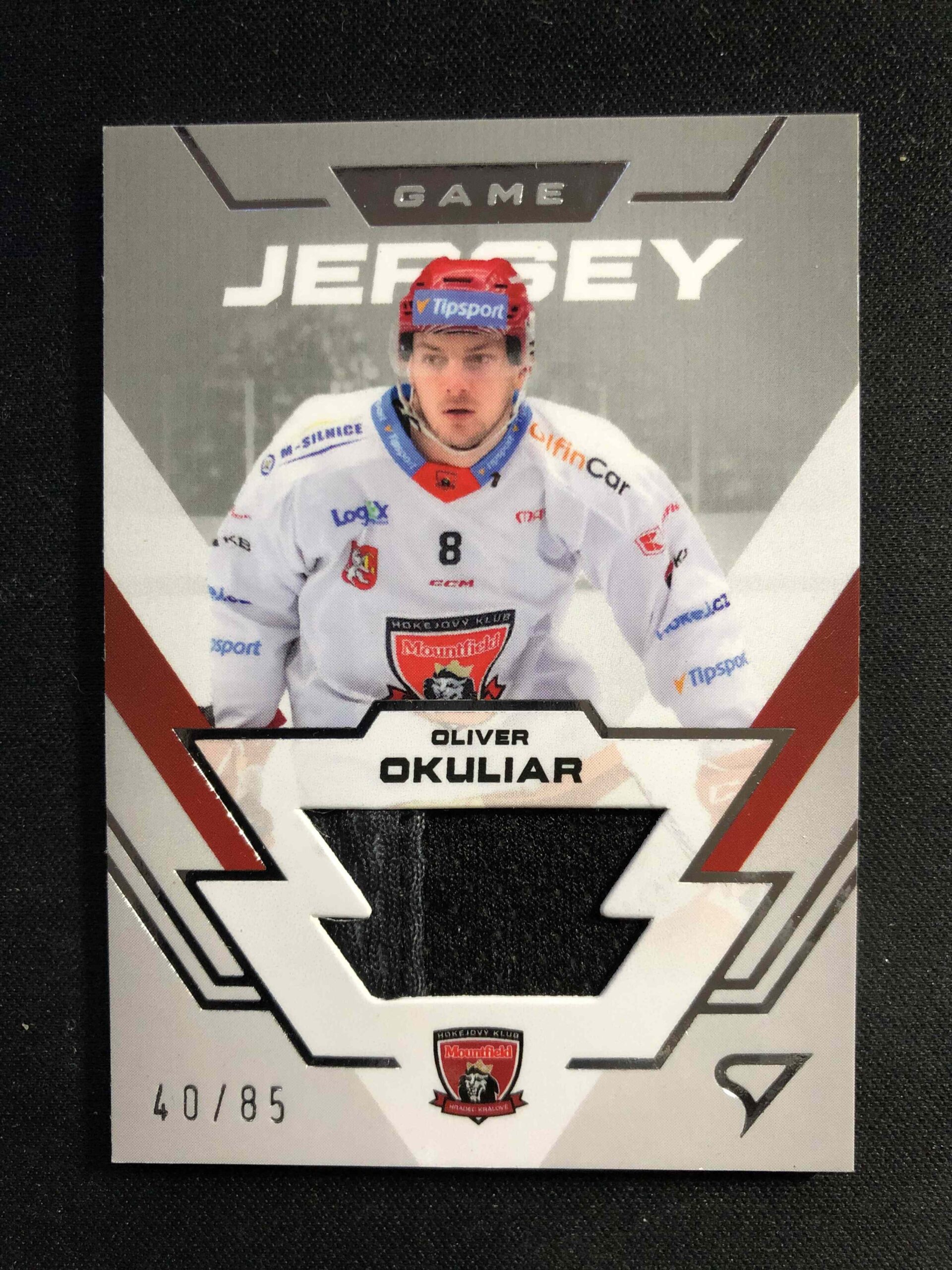 2023/2024 Sportzoo Serie 2 Game Jersey Silver GJ-OO Oliver Okuliar Jersey 40/85