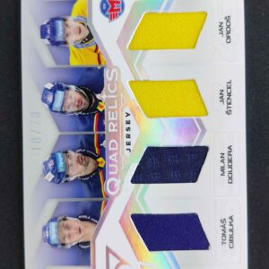 2025/2026 Sportzoo Play Off Quad Relics Silver Jersey QRJ-CBE Cibulka, Doudera, Štencel, Ordoš Jersey 10/20