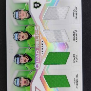 2025/2026 Sportzoo Play Off Quad Relics Silver Jersey QRJ-MBL Pyrochta, Fořt, Lakatoš, Skalický Jersey 04/20