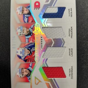 2025/2026 Sportzoo Play Off Quad Relics Silver Jersey QRJ-PCE Čerešňák, Lauko, Poulíček, Sedlák Jersey 03/20