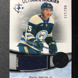 2022/2023 Upper Deck Ultimate Collection Ultimate Rookies 110 David Jiříček Jersey 117/799