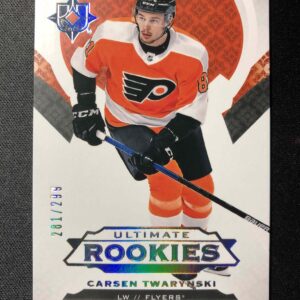 2019/2020 Upper Deck Ultimate Collection Ultimate Rookies 152 Carsen Twarynski Inzert 281/299