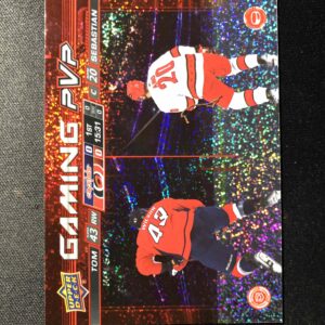 2024/2025 Upper Deck Series 1 Gaming PVP Speckled GPVP-23 Tom Wilson, Sebastian Aho Inzert