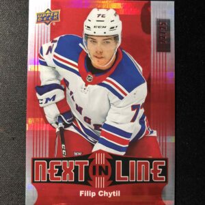 2017/2018 Upper Deck Overtime Next in Line Red Rainbow NL-10 Filip Chytil Inzert 22/25