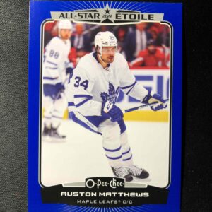 2022/2023 Upper Deck O-Pee-Chee Blue Border 502 Auston Matthews Paralel