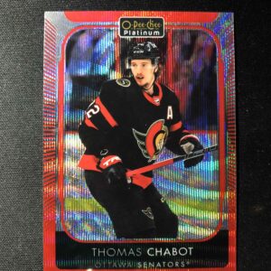 2021/2022 Upper Deck OPC Platinum Red Surge 24 Thomas Chabot Paralel
