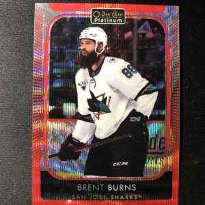 2021/2022 Upper Deck OPC Platinum Red Surge 124 Brent Burns Paralel