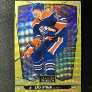 2024/2025 Upper Deck OPC Platinum Neon Yellow Surge 182 Zach Hyman Paralel