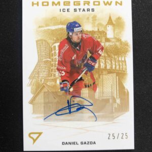 2026 Sportzoo Hokejové Česko Homegrown Ice Stars Gold AUTO HSS-DG Daniel Gazda AUTO 25/25