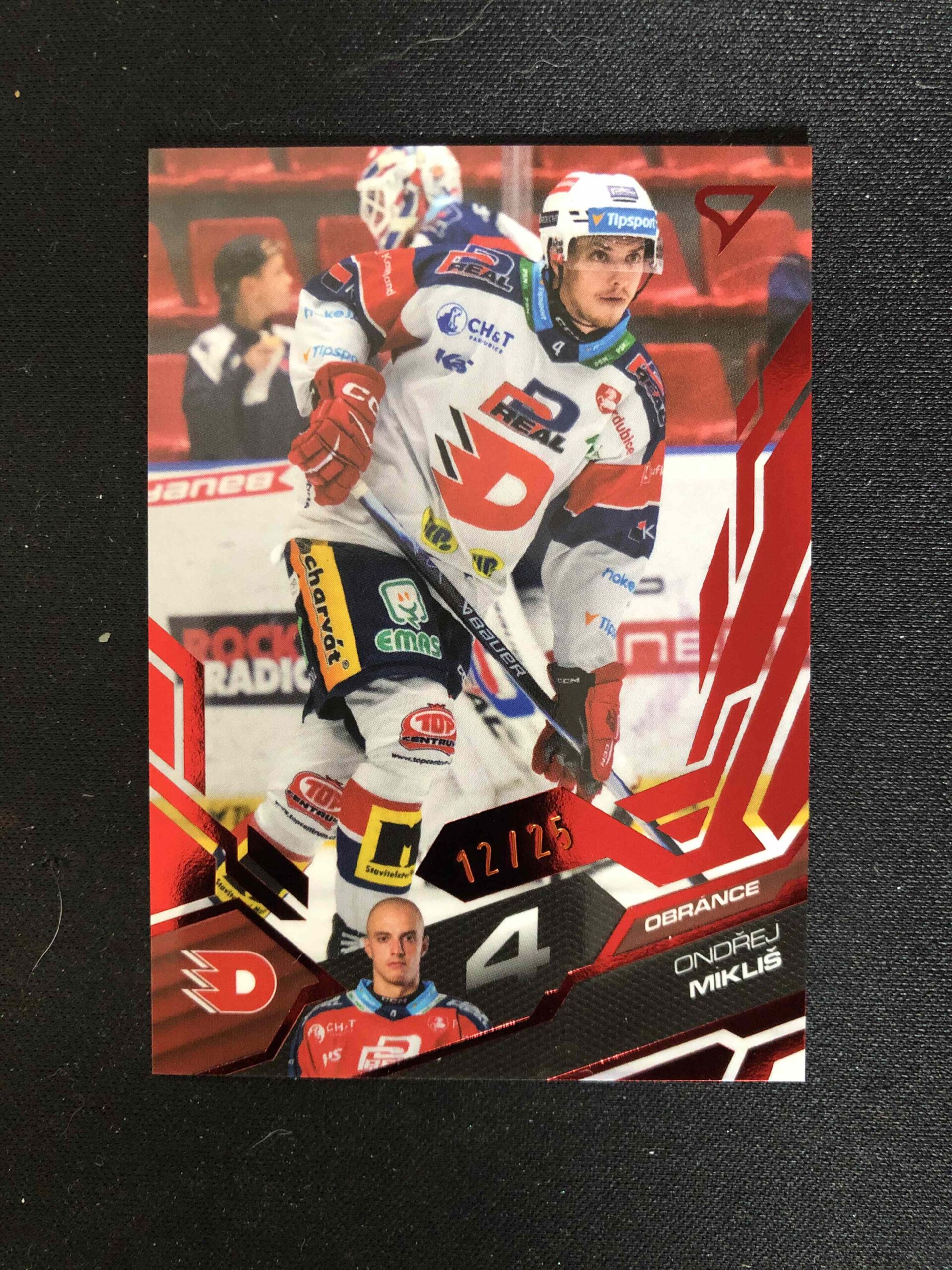 2025/2026 Sportzoo Serie 1 Ruby Red 25 Ondřej Mikliš Paralel 12/25