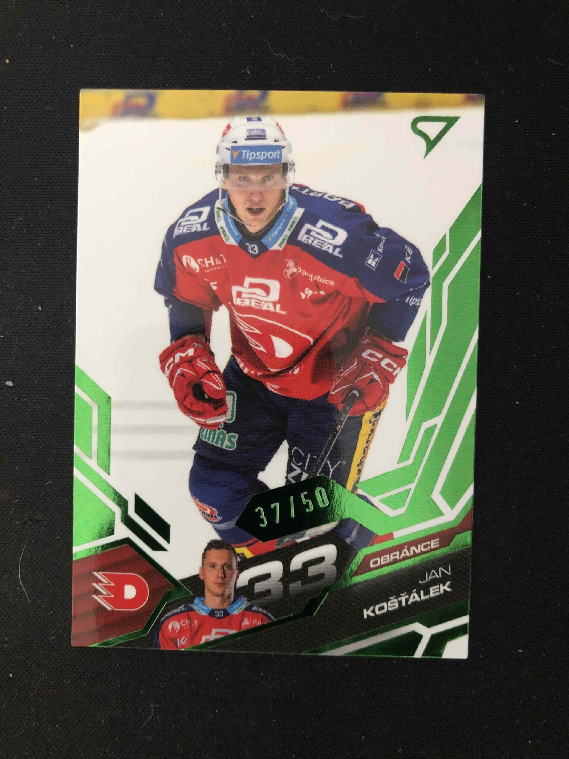 2025/2026 Sportzoo Serie 2 Emerald Green 262 Jan Košťálek Paralel 37/50