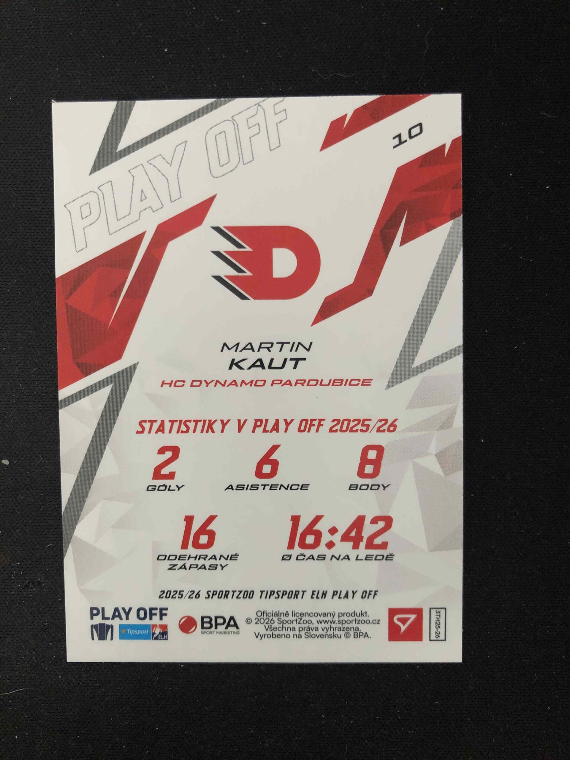 2025/2026 Sportzoo Play Off Ruby Red 10 Martin Kaut Paralel 21/25 - Obrázek 2