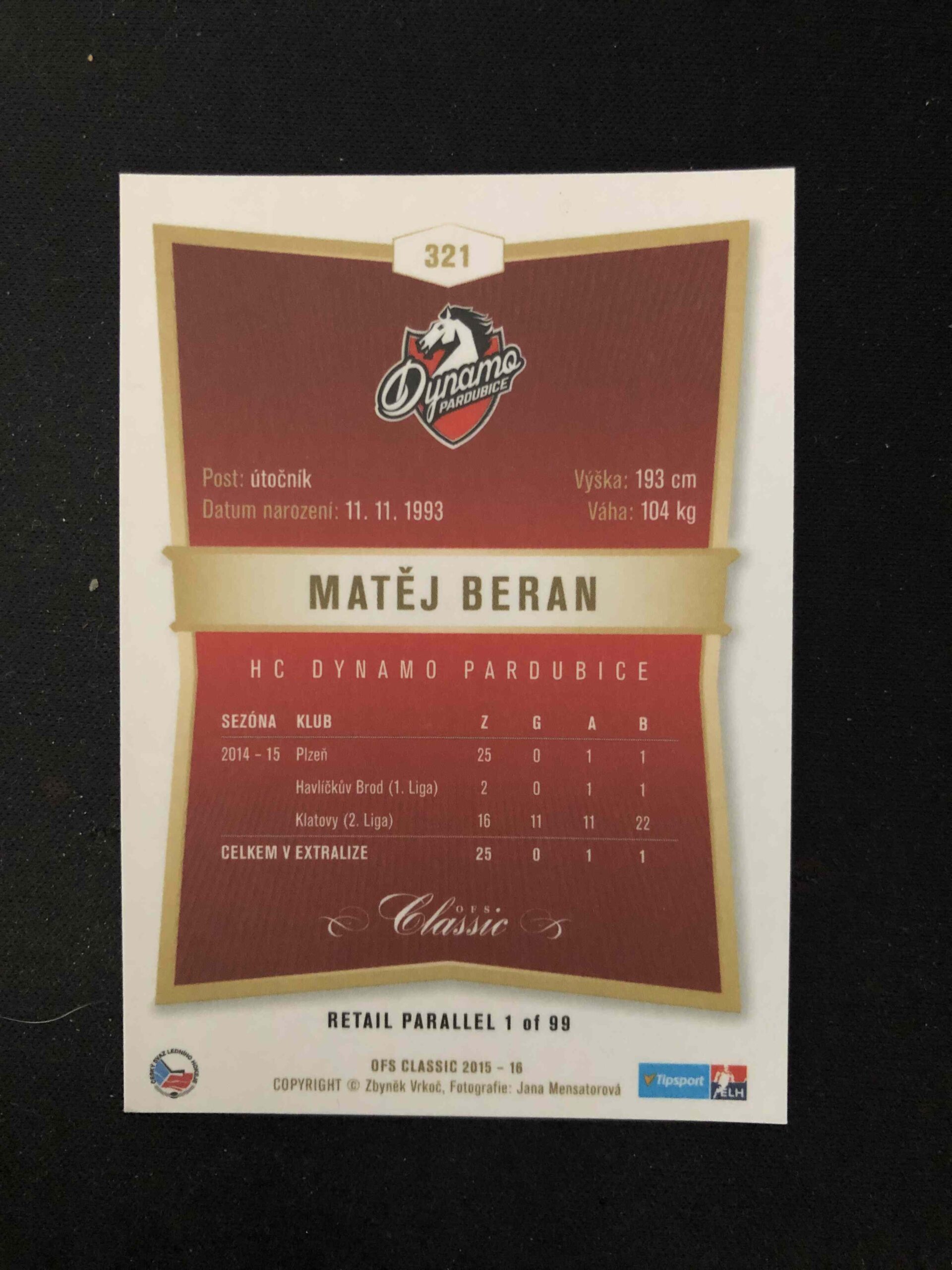 2015/2016 OFS Classic Retail 321 Matěj Beran Paralel /99 - Obrázek 2