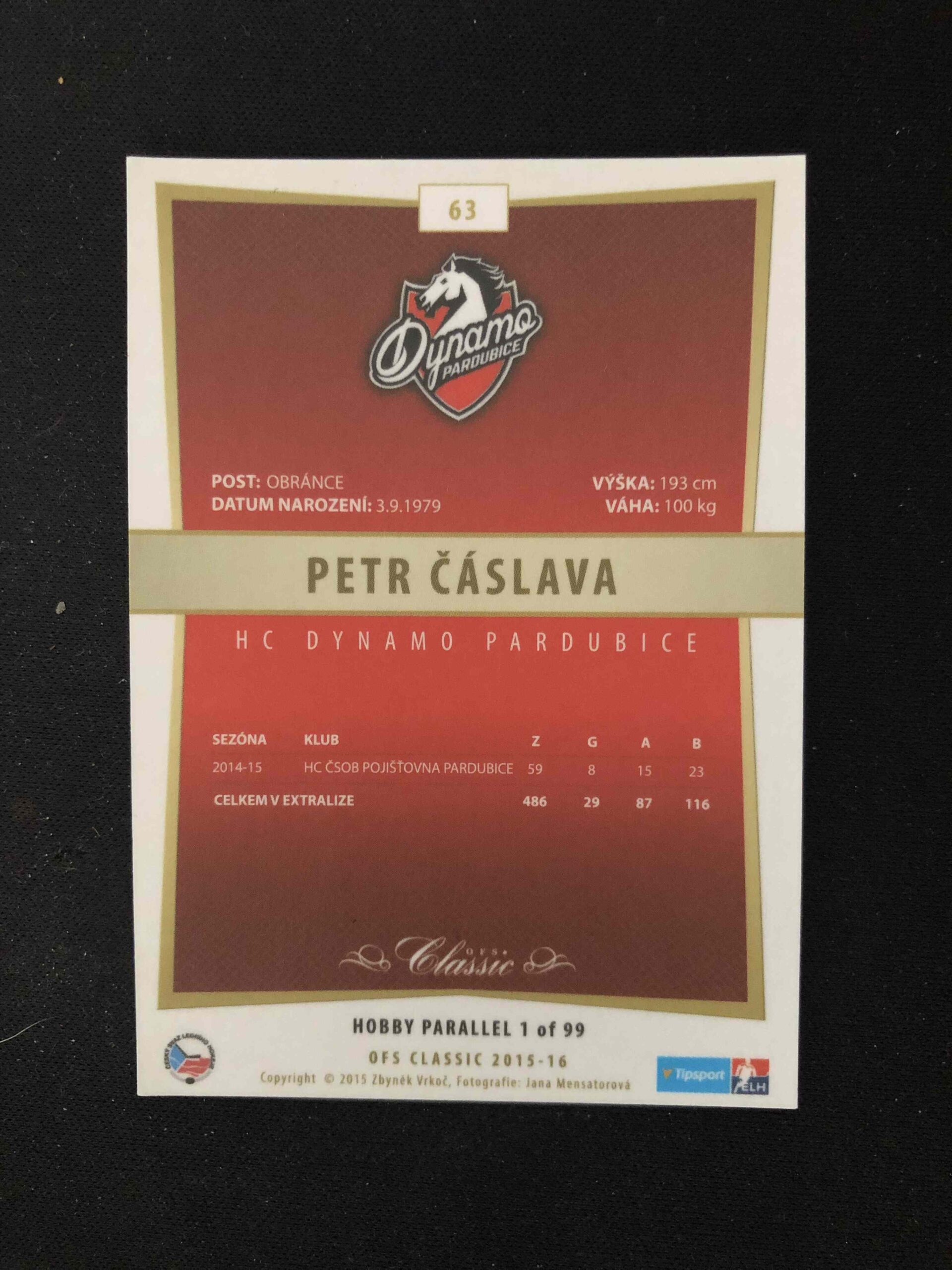 2015/2016 OFS Classic Hobby 63 Petr Čáslava Paralel /99 - Obrázek 2