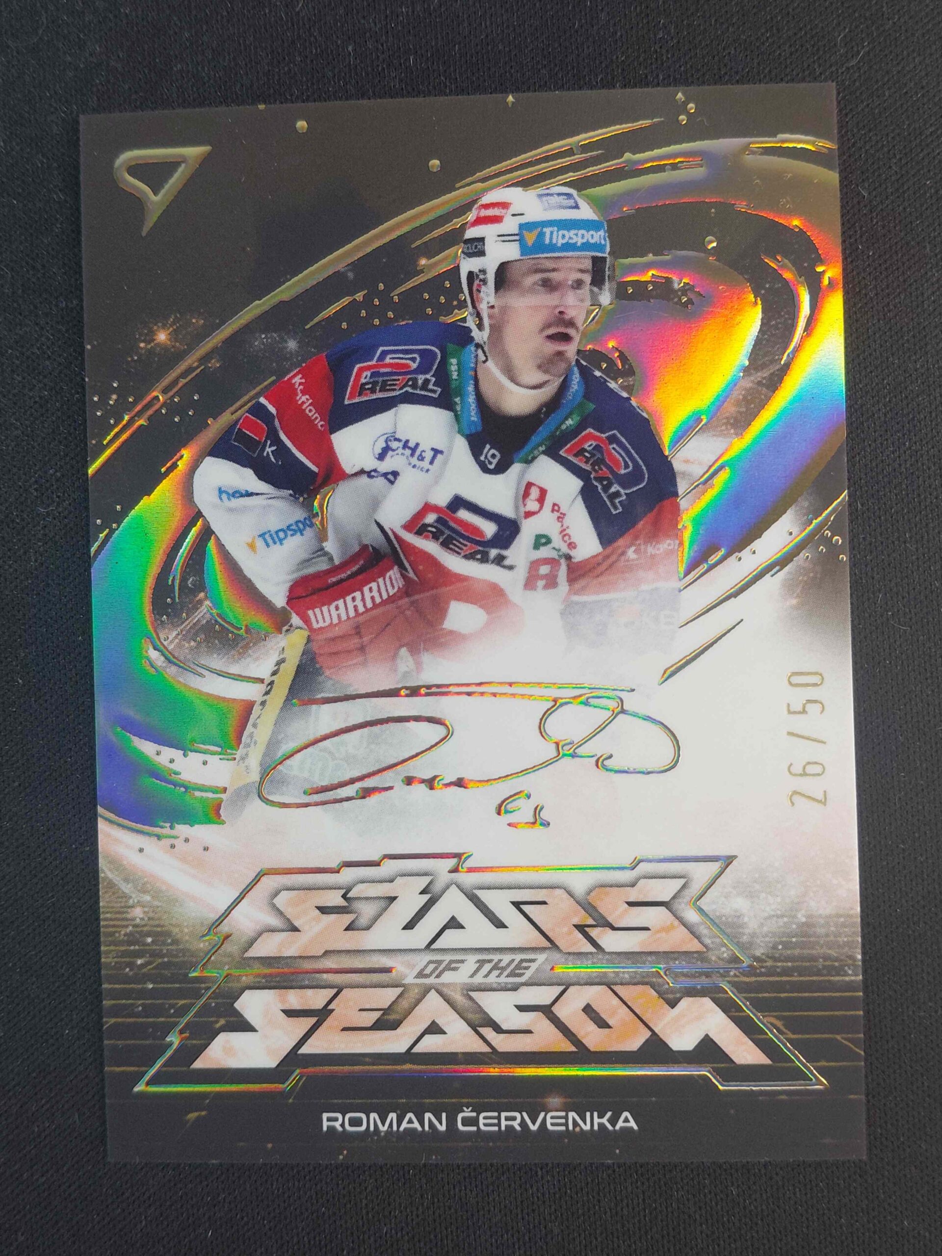2025/2026 Sportzoo Play Off Stars of the Season Golden Script SS-06 Roman Červenka Inzert 26/50
