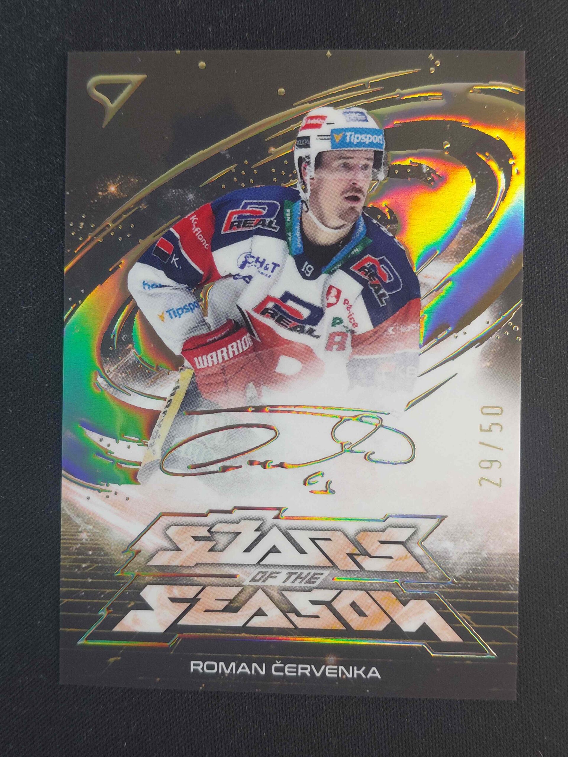 2025/2026 Sportzoo Play Off Stars of the Season Golden Script SS-06 Roman Červenka Inzert 29/50